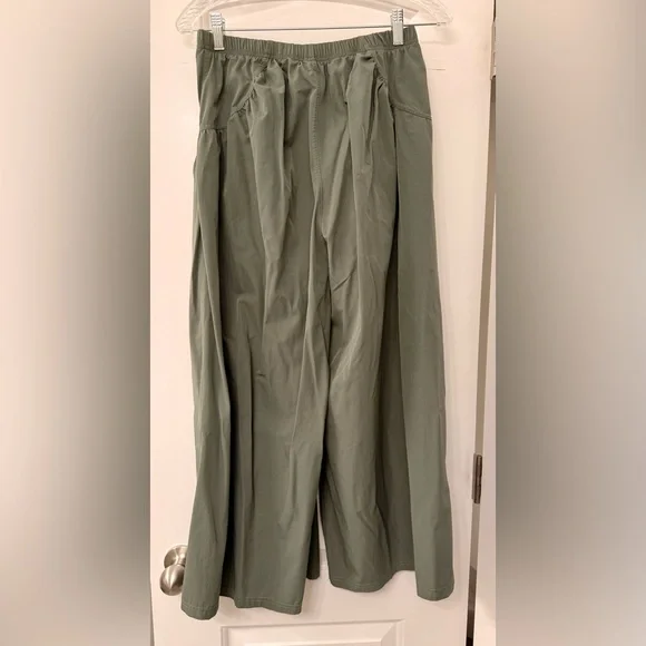 Wide Leg Drawstring Track Pants in Sage Green - Picture 4 of 4